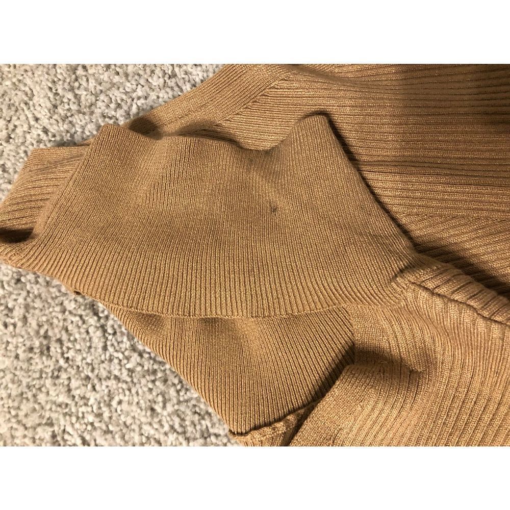 NEW Anthropologie Mock Neck Midi Handkerchief Hem Dress in Cedar Size Large - Picture 14 of 15